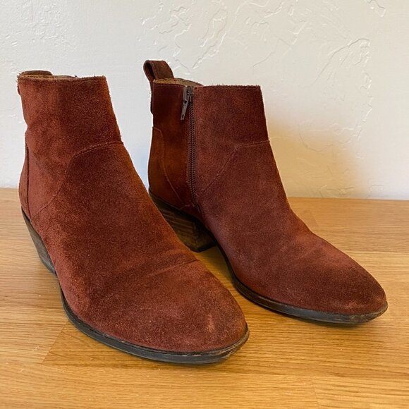 Sole Society Vixen Red Suede Western Booties - Picture 2 of 11